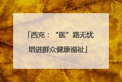 西充：“医”路无忧 增进群众健康福祉