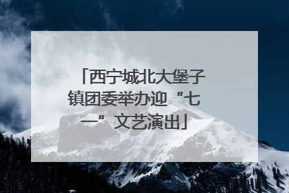 西宁城北大堡子镇团委举办迎“七一”文艺演出