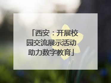 西安：开展校园交流展示活动助力数字教育