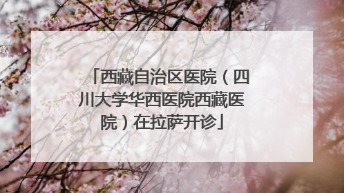 西藏自治区医院（四川大学华西医院西藏医院）在拉萨开诊