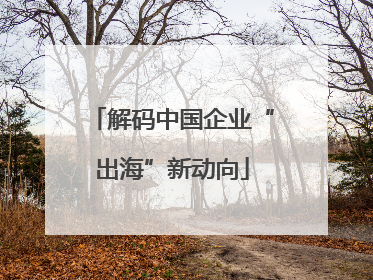 解码中国企业“出海”新动向