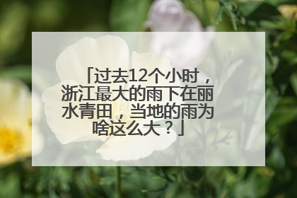 过去12个小时，浙江最大的雨下在丽水青田，当地的雨为啥这么大？