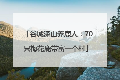 谷城深山养鹿人：70只梅花鹿带富一个村