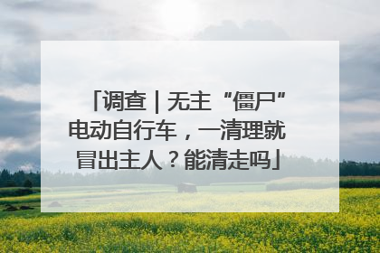 调查｜无主“僵尸”电动自行车，一清理就冒出主人？能清走吗