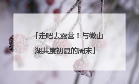走吧去露营！与微山湖共度初夏的周末