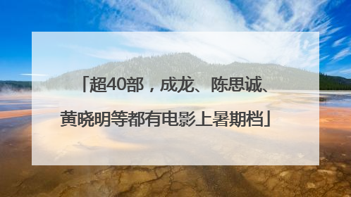 超40部，成龙、陈思诚、黄晓明等都有电影上暑期档