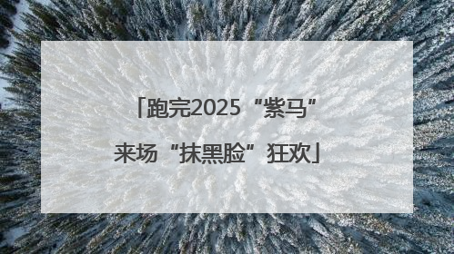 跑完2025“紫马” 来场“抹黑脸”狂欢