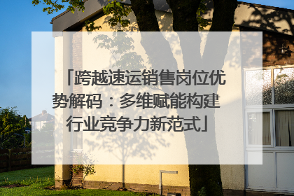 跨越速运销售岗位优势解码：多维赋能构建行业竞争力新范式