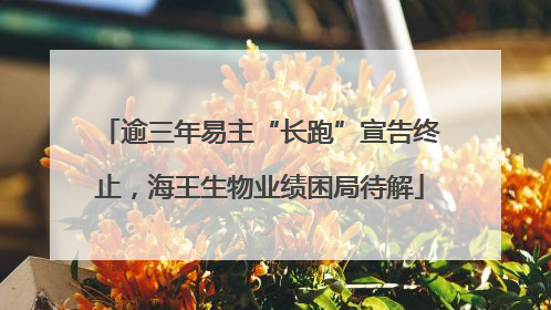 逾三年易主“长跑”宣告终止，海王生物业绩困局待解