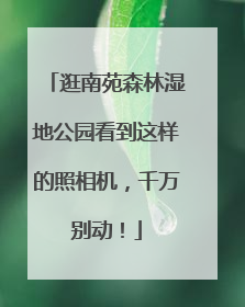 逛南苑森林湿地公园看到这样的照相机，千万别动！