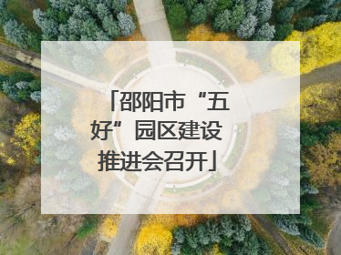 邵阳市“五好”园区建设推进会召开