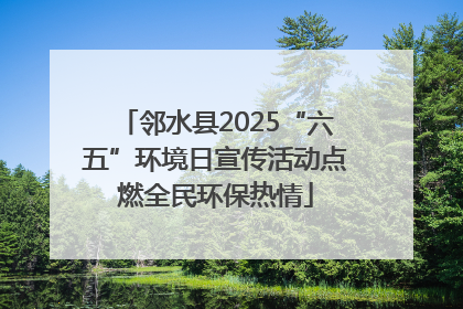 邻水县2025“六五”环境日宣传活动点燃全民环保热情