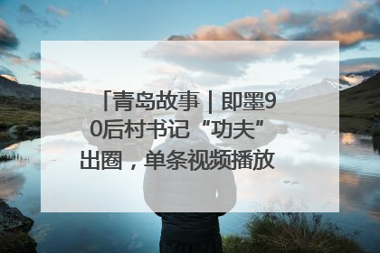 青岛故事｜即墨90后村书记“功夫”出圈，单条视频播放量过600万