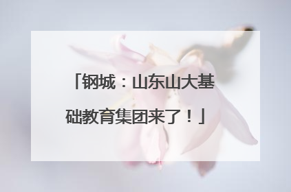 钢城：山东山大基础教育集团来了！