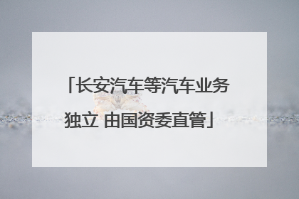 长安汽车等汽车业务独立 由国资委直管