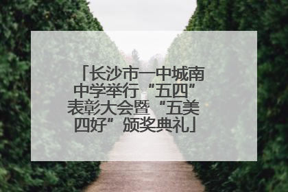 长沙市一中城南中学举行“五四”表彰大会暨“五美四好”颁奖典礼