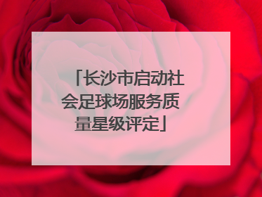 长沙市启动社会足球场服务质量星级评定