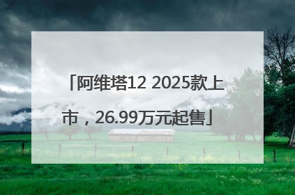 阿维塔12 2025款上市，26.99万元起售