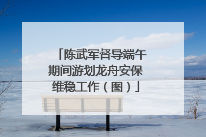 陈武军督导端午期间游划龙舟安保维稳工作（图）