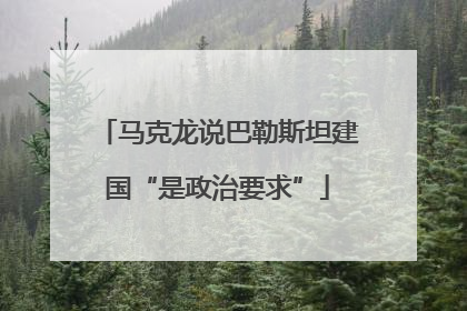 马克龙说巴勒斯坦建国“是政治要求”