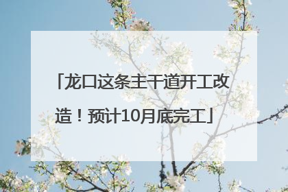 龙口这条主干道开工改造！预计10月底完工