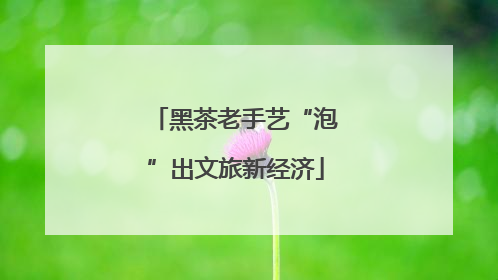 黑茶老手艺“泡”出文旅新经济