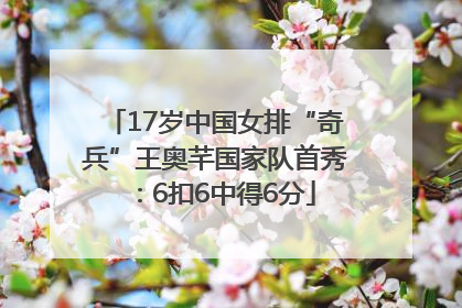 17岁中国女排“奇兵”王奥芊国家队首秀：6扣6中得6分