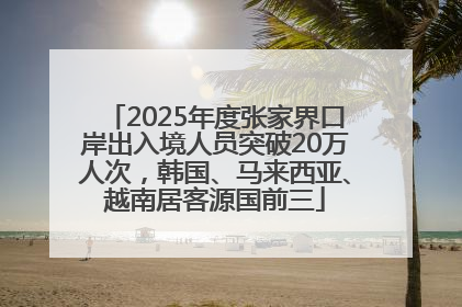 2025年度张家界口岸出入境人员突破20万人次，韩国、马来西亚、越南居客源国前三