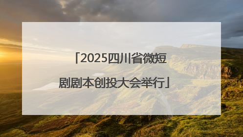 2025四川省微短剧剧本创投大会举行