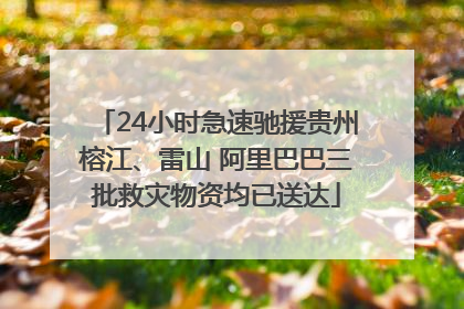 24小时急速驰援贵州榕江、雷山 阿里巴巴三批救灾物资均已送达