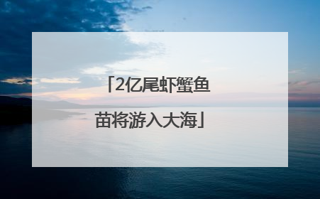 2亿尾虾蟹鱼苗将游入大海