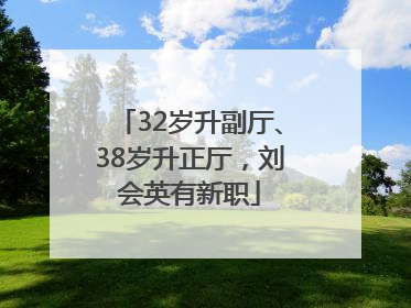 32岁升副厅、38岁升正厅，刘会英有新职