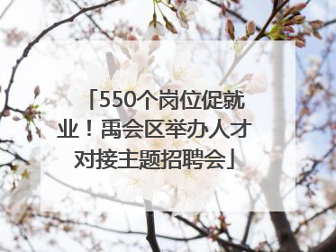 550个岗位促就业！禹会区举办人才对接主题招聘会