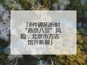 8件碑拓折射“燕京八景”风貌，北京市方志馆开新展